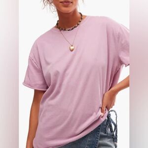 FP lavender Short Sleeve Women's Top